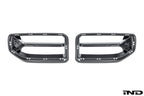 Alpha N G87 M2 Carbon front grille V2 on white background, exterior car accessory for BMW M2 with sleek carbon finish