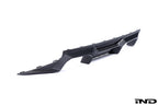 Alpha N G87 M2 carbon rear diffuser mounted on a white background, showcasing its sleek aerodynamic design for BMW M2.