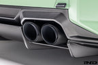 Alpha N G87 M2 carbon rear underbody floor kit installed on the vehicle, showcasing lightweight aerodynamic exterior upgrade