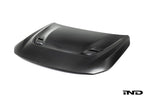 Alpha-N G87 M2 Carbon Vented Hood for Clubsport, exterior view showing lightweight carbon material and vented design.