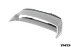 Alpha N G87 M2 Class 3 Wing Gurney Flap set installed on a car exterior, displayed against a white background.