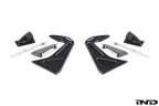 Alpha N Corse Swan Neck Rear Wing installed on a vehicle, showcasing its aerodynamic design and white finish on a plain background.