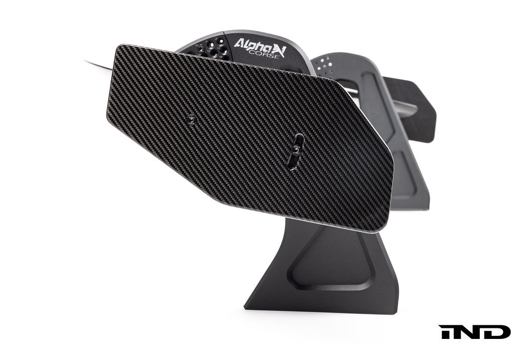 White Alpha N Corse Swan Neck Rear Wing mounted on a car, showcasing its aerodynamic design and sleek exterior finish.