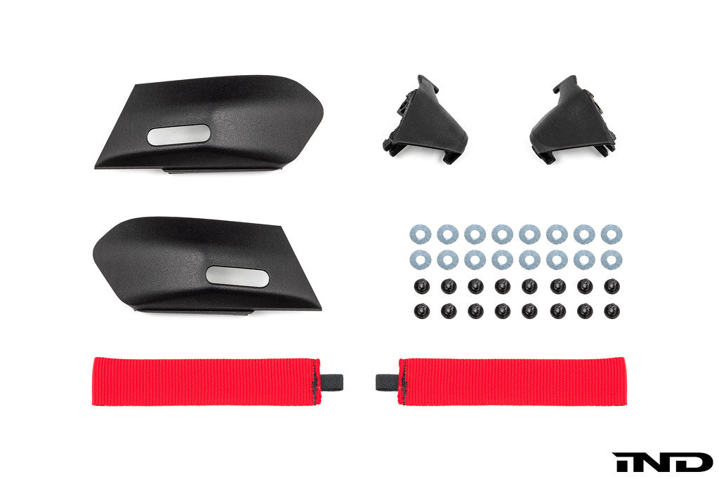 Alpha N G87 M2 Motorsport interior door pull kit with white finish, designed for enhanced grip and stylish car interior upgrade.