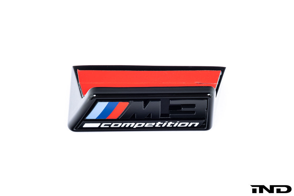 Alpha N G8X M3 M4 Competition front grille emblem retainer on white background, exterior car part for BMW models.