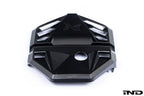 Alpha N G8X S58 carbon engine cover for M2, M3, M4 models, exterior view with white background.