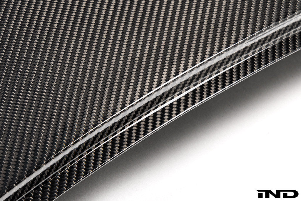 Alpha-N Porsche 996 / 997 Carbon Roof Panel in gloss 2x2 twill carbon fiber on white background
