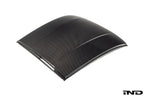 Alpha-N Porsche 996 / 997 Carbon Roof Panel in gloss 2x2 twill carbon fiber on white background