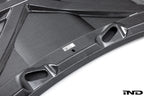 Alpha N carbon hood for Porsche 991, 718, and 981 models, exterior view showcasing lightweight carbon fiber design.
