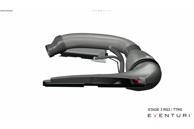 Eventuri black carbon Stage 3 intake system for Audi 8V RS3 and TTRS Gen 2, performance upgrade with sleek design