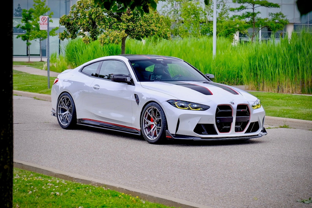 BBS FI-R Evo 19-inch front and 20-inch rear staggered forged wheel set installed on a BMW M4 CSL.