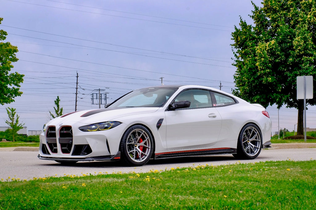 BBS FI-R Evo 19-inch front and 20-inch rear staggered forged wheel set installed on a BMW M4 CSL.