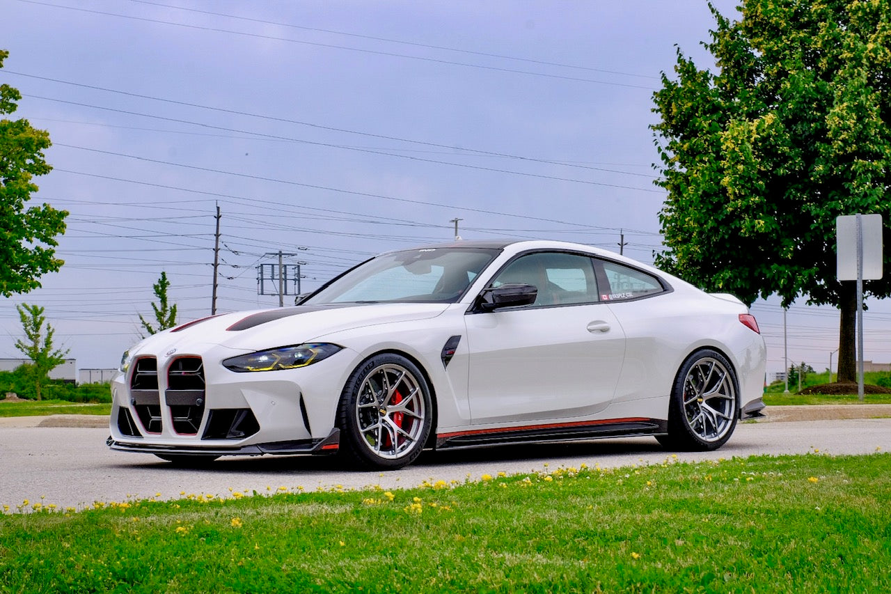 BBS FI-R Evo 19-inch front and 20-inch rear staggered forged wheel set installed on a BMW M4 CSL.