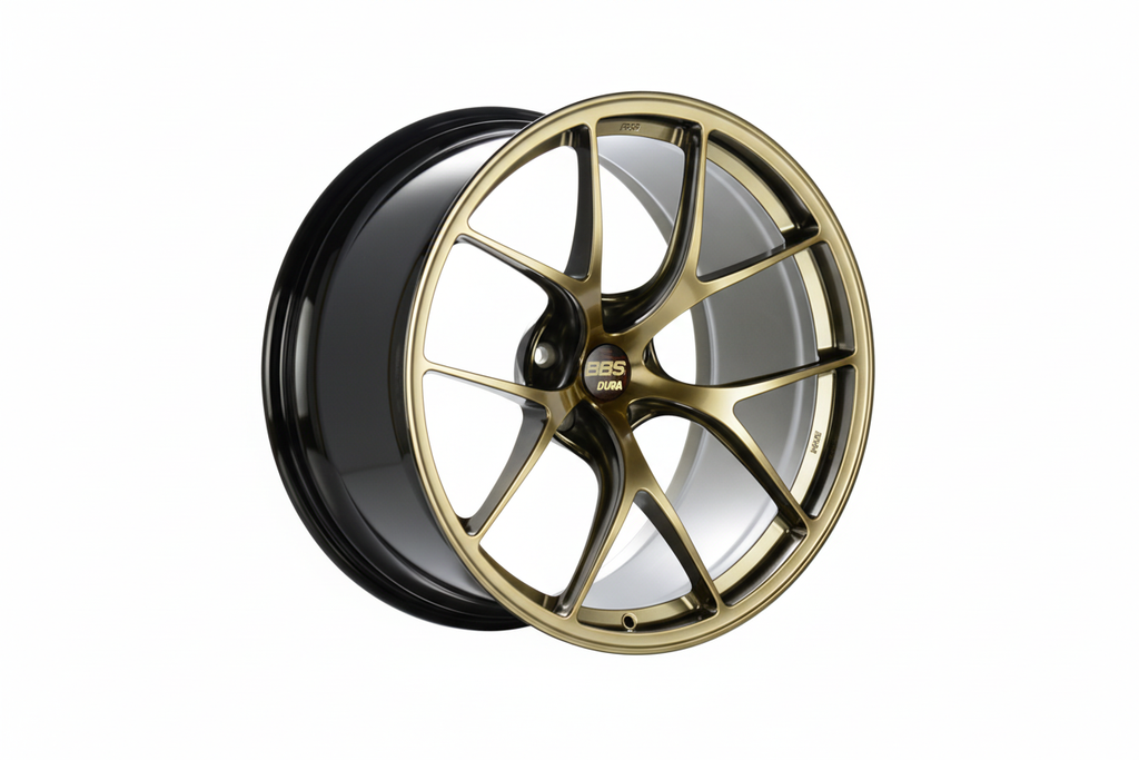 BBS G8X M2/M3/M4 RI-D 20-inch gold alloy wheels set with multi-spoke design, showcasing sleek and stylish automotive wheels.