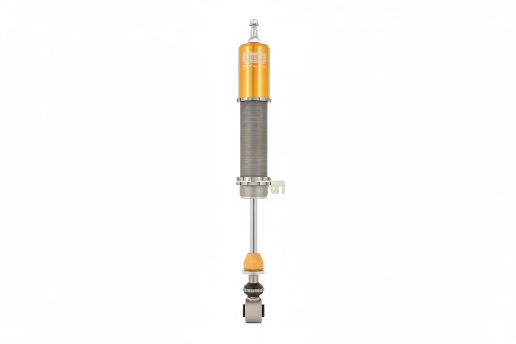 Ohlins G29 Z4 and A9X GR Supra coilover suspension system for road and track, featuring adjustable shock absorbers and coil springs.