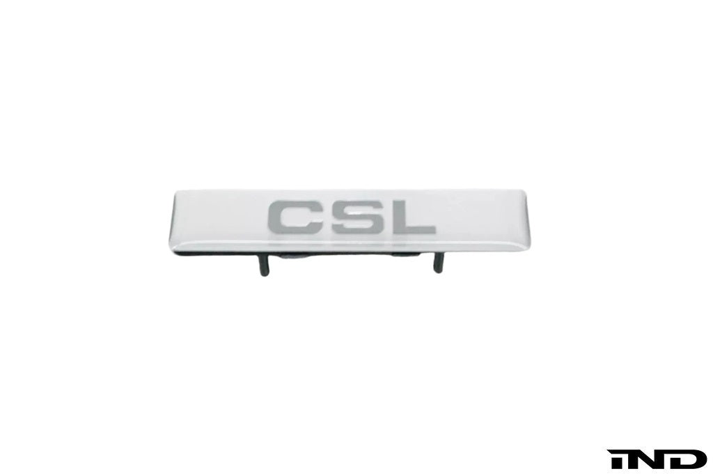 BMW E46 M3 side grille emblem set, exterior badges for BMW E46 M3 and M3 CSL models, shown on vehicle side grille.