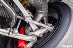 BMW G87 M2 Racing Brake Cooling Ducts installed on BMW G87 M2 front brake assembly