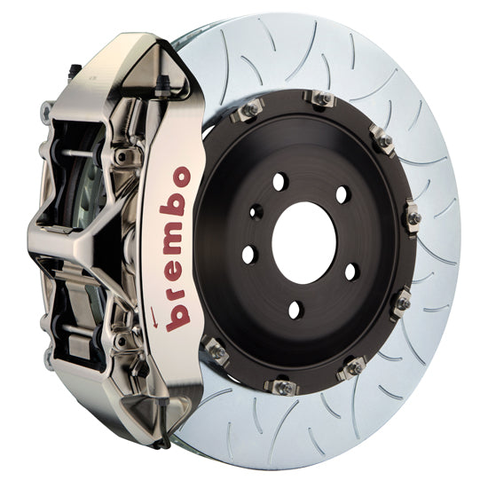 Brembo F85 X5M / F86 X6M GT-R big brake kit with 405x34mm 2-piece front brakes and six-piston calipers for BMW models.
