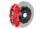 Brembo F85 X5M and F86 X6M GT big brake kit with 405mm slotted red front brakes, 2-piece design for BMW SUVs.