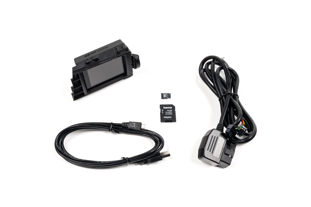 CANchecked MFD28 Gen2 2.8-inch multi-function display for Audi B9 RS4, RS5, S4, and S5 shown on a white background, featuring a vehicle-specific air vent integration, touchscreen interface, and real-time vehicle diagnostics and performance monitoring.