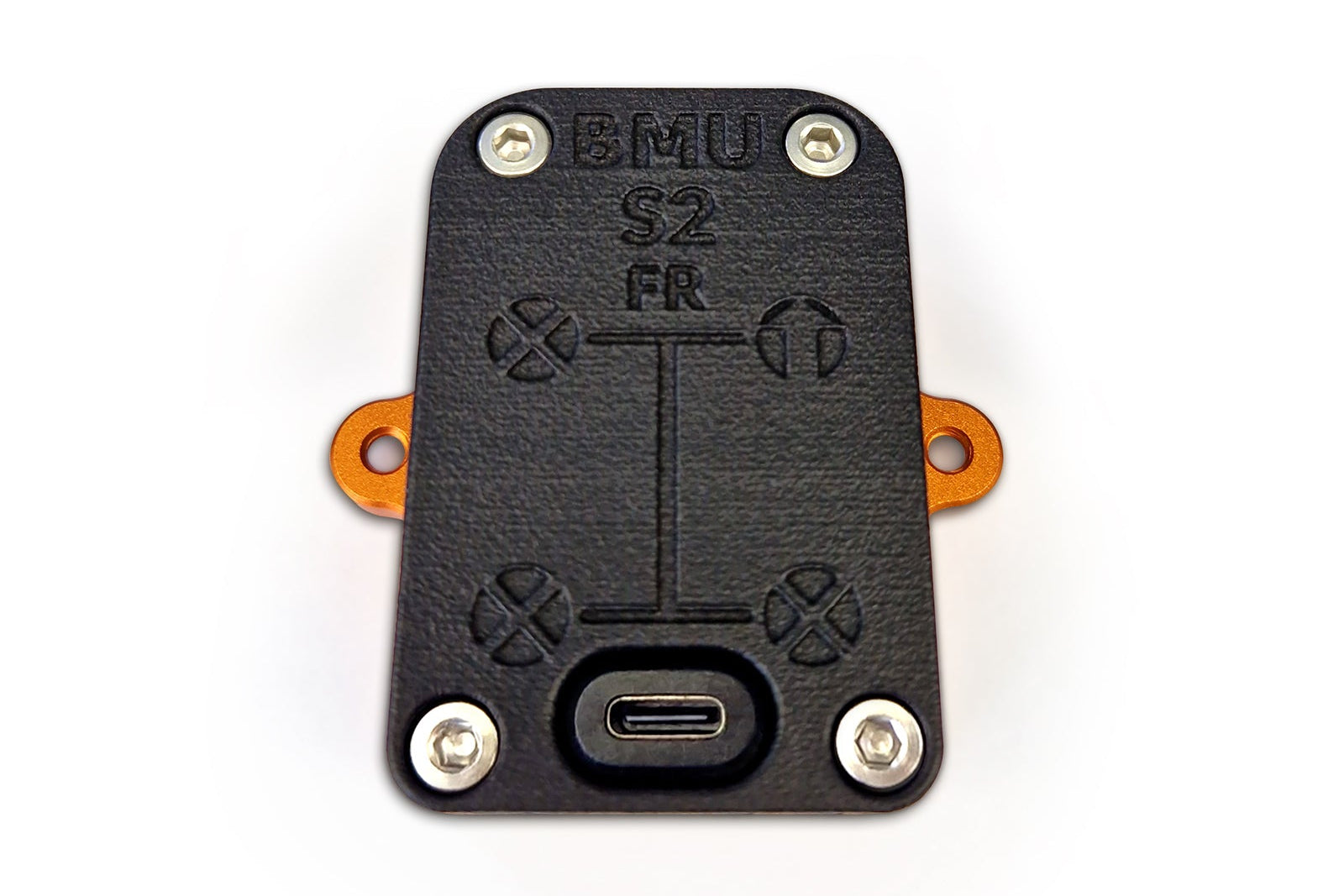 CANchecked BMU01 wireless brake temperature monitor displayed on a white background, designed to provide real-time brake temperature monitoring with a compact single-display interface and wireless sensor communication.