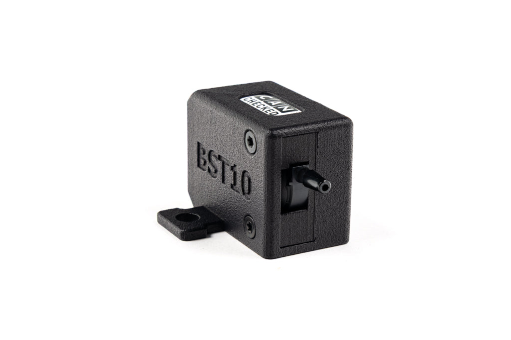 CANchecked BST10 Boost Sensor with 6.5 bar (95 psi) relative pressure measurement range displayed on a white background.
