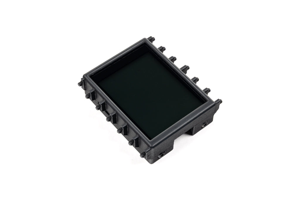 CANchecked MFD28 Gen2 2.8-inch multi-function display for Dodge Charger LX shown on a white background, featuring a vehicle-specific air vent integration, touchscreen interface, and real-time vehicle diagnostics and performance monitoring.