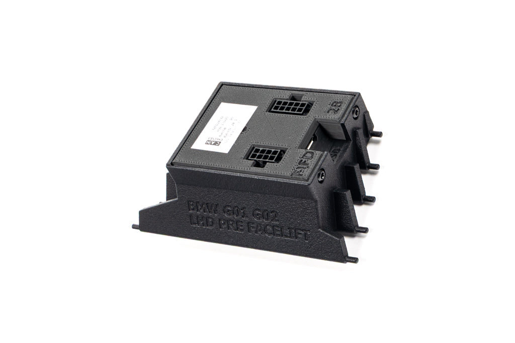 CANchecked MFD28 Multi Function Display for BMW F97 X3M and F98 X4M Pre-LCI shown on a white background with OEM-style integration and advanced vehicle data display functionality