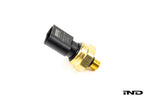 CANchecked FLP01 oil and fuel pressure sensor with M10x1 thread displayed on a white background, designed for monitoring oil, fuel, and water pressure with CANchecked displays and compatible aftermarket engine management systems.