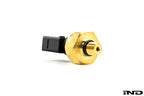 CANchecked FLP01 oil and fuel pressure sensor with M10x1 thread displayed on a white background, designed for monitoring oil, fuel, and water pressure with CANchecked displays and compatible aftermarket engine management systems.