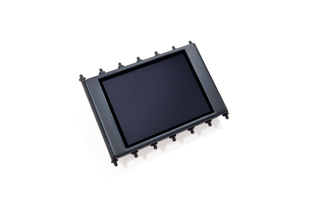 CANchecked MFD32 Gen2 3.2-inch multi-function display for Ford F-150 shown on a white background, featuring a vehicle-specific installation solution, touchscreen interface, and real-time vehicle data monitoring.