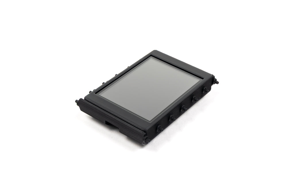 CANchecked MFD32 Gen2 3.2-inch multi-function display for Ford F-150 shown on a white background, featuring a vehicle-specific installation solution, touchscreen interface, and real-time vehicle data monitoring.