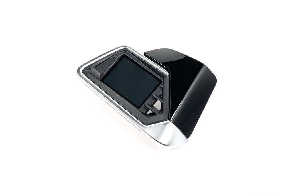CANchecked MFD32 Gen2 3.2-inch multi function display with preassembled OEM vent for BMW G8X M2 M3 M4, G42 2 Series, and G2X 3 Series shown on a white background.