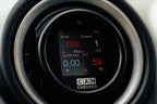 CANchecked MFD15 Gen2 1.5-inch multi-function display installed in a Ford Fiesta MK5, MK6, or MK7 interior, providing real-time vehicle diagnostics, performance monitoring, and customizable data display through a vehicle-specific integration.