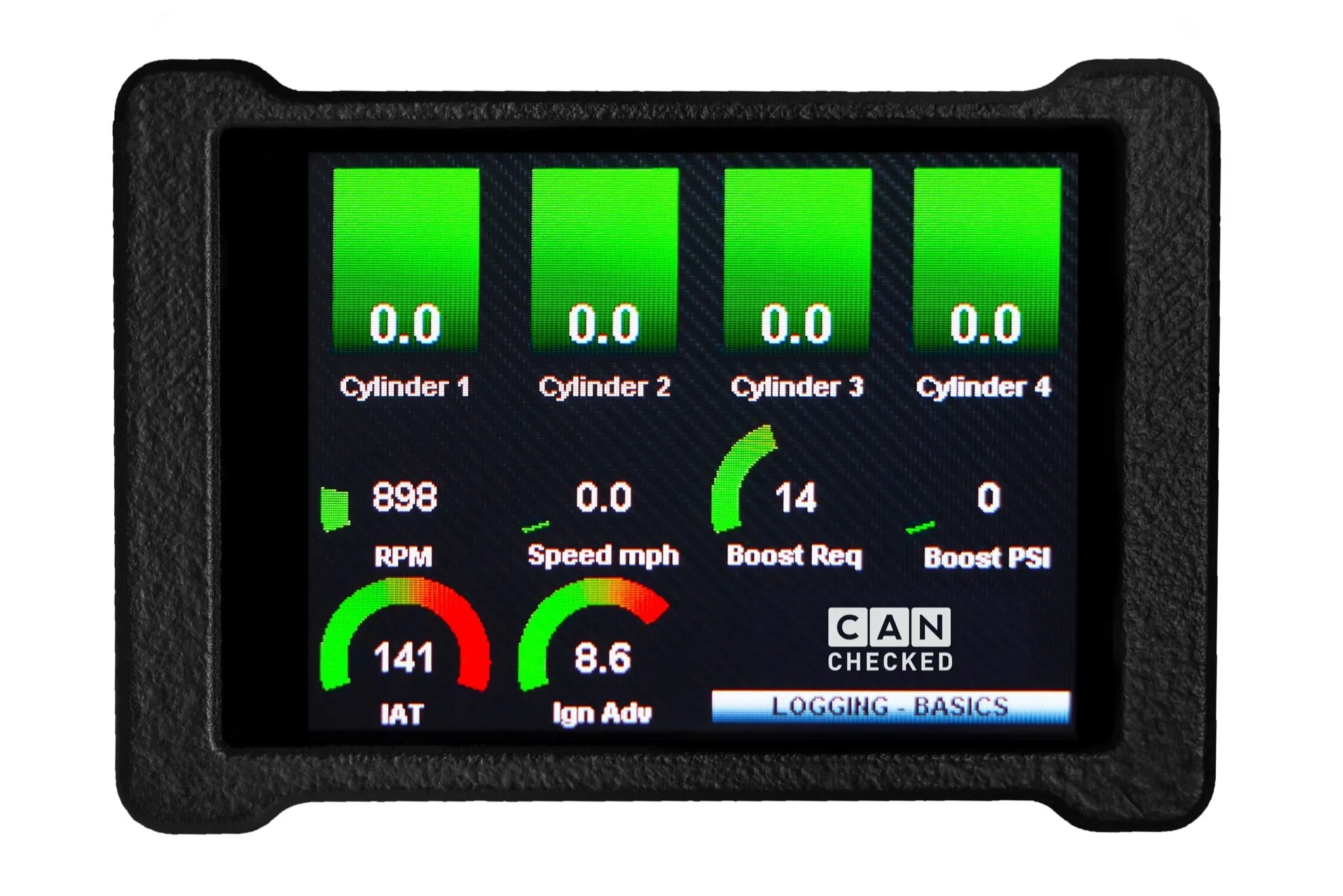 CANchecked Audi B5 S4/A4 2.8" Gen2 multi-function display, interior dashboard component showing digital display screen.