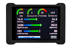 CANchecked Audi B5 S4/A4 2.8" Gen2 multi-function display showing fuel gauge and interior dashboard features.
