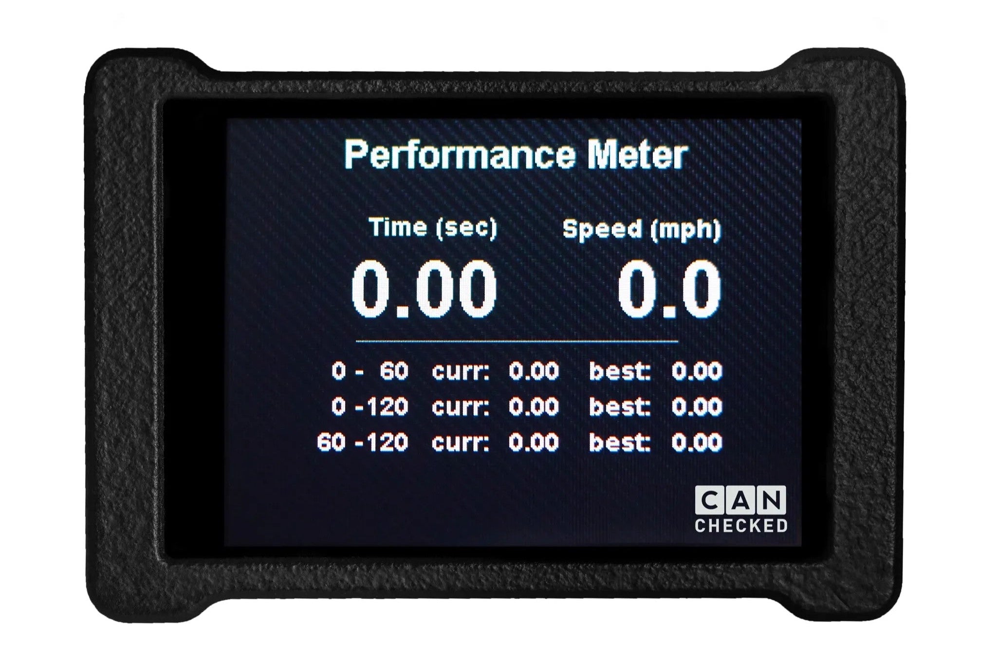 CANchecked Audi B5 S4 and A4 2.8" Gen2 multi-function display installed in interior, showcasing clear digital readout and controls.