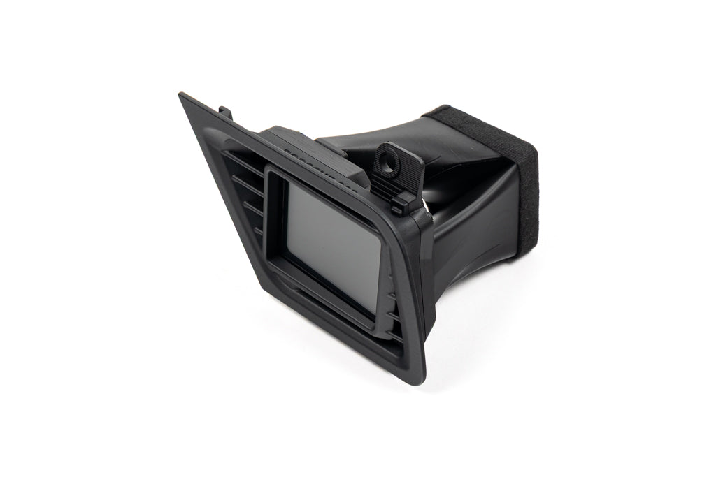 CANchecked MFD32 Gen2 Multi Function Display for Porsche 992 911 LHD shown on a white background with vehicle-specific vent integration and CAN bus monitoring functionality.
