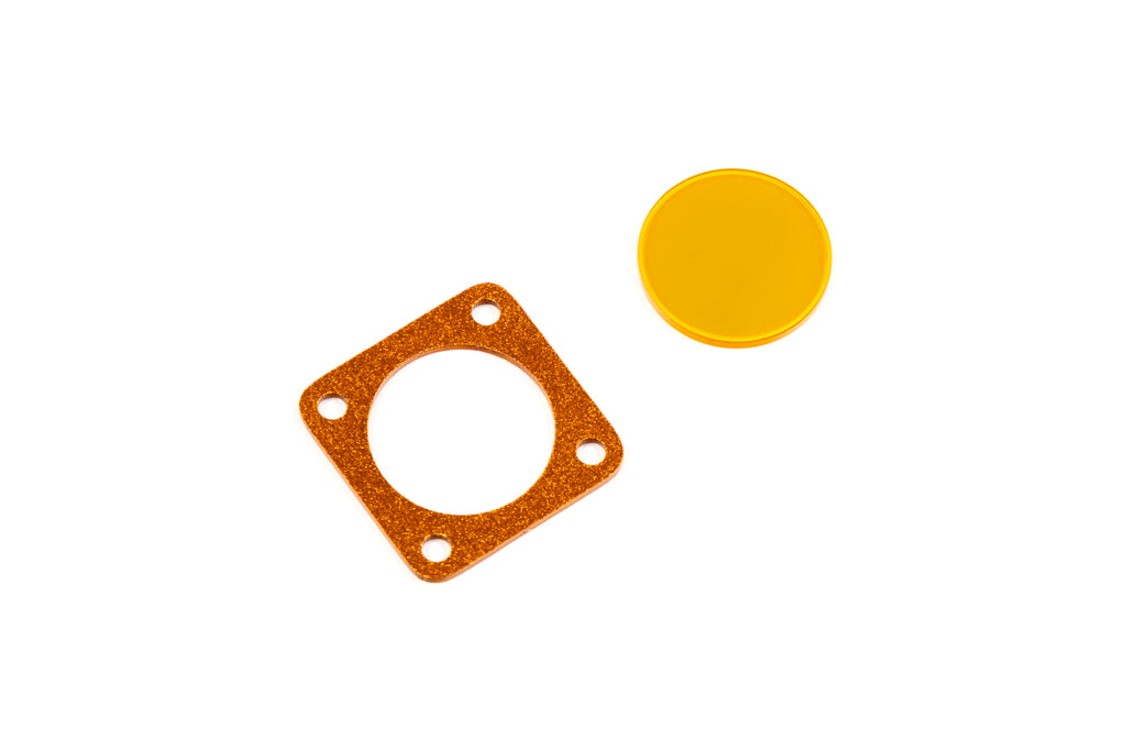 CANchecked TML04 temperature monitoring cover lens kit displayed on a white background, designed to protect compatible CANchecked infrared temperature sensors from debris, dust, moisture, and harsh motorsport operating conditions.