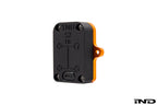 CANchecked TMU04 Wireless Tire Temperature Monitoring Set with four infrared temperature sensors and CAN bus receiver module displayed on a white background.