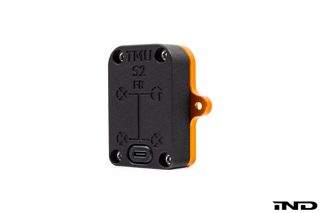 CANchecked TMU04 Wireless Tire Temperature Monitoring Set with four infrared temperature sensors and CAN bus receiver module displayed on a white background.