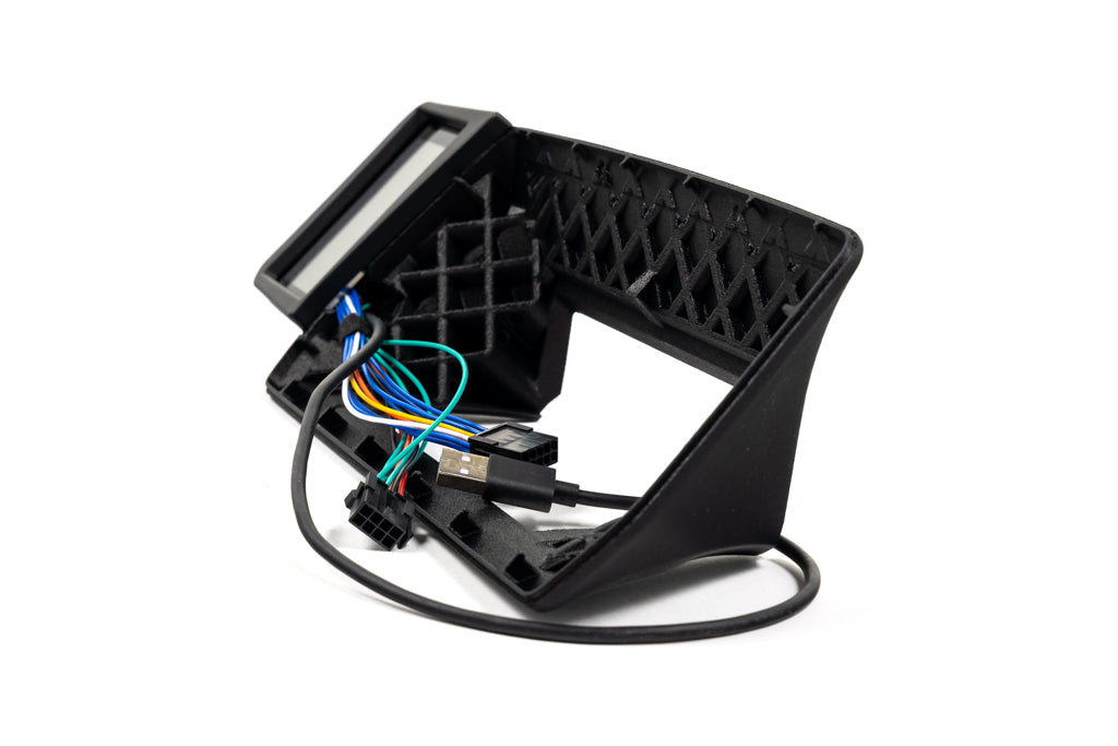 CANchecked MFD32 Gen2 3.2-inch multi-function display for Toyota A90 MK5 GR Supra shown on a white background, featuring a vehicle-specific air vent integration, touchscreen interface, and real-time vehicle diagnostics and performance monitoring.