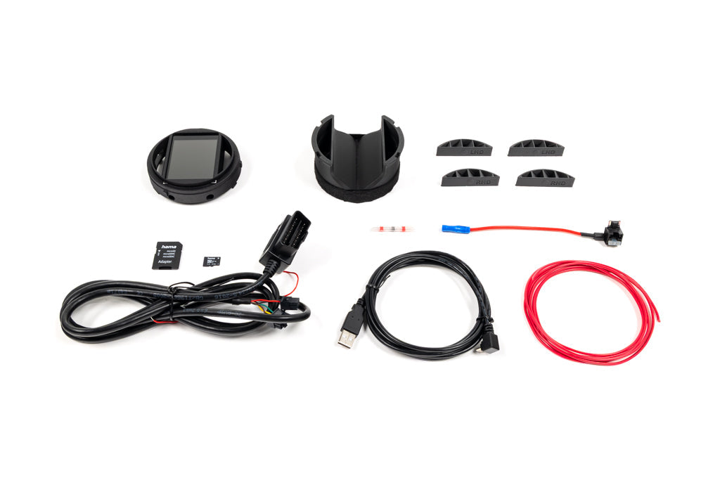 CANchecked MFD28 Gen2 2.8-inch multi-function display for Toyota XP210 GR Yaris and Toyota ZN8 GR86 shown on a white background, featuring a vehicle-specific air vent integration, touchscreen interface, and real-time vehicle diagnostics and performance monitoring.