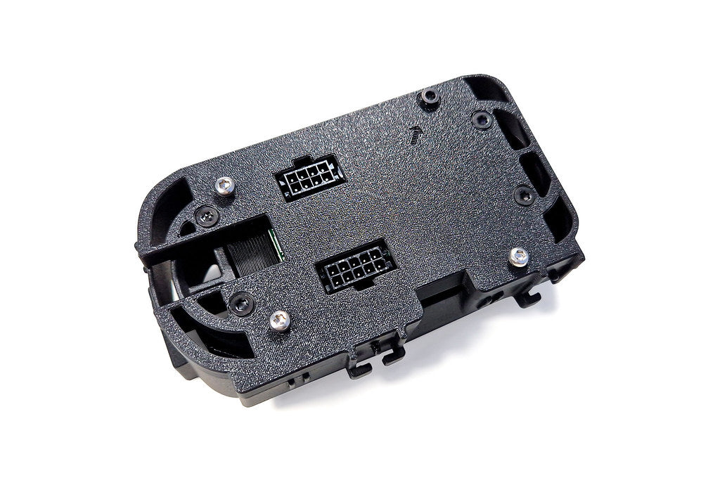CANchecked MFD32 Gen2 3.2-inch multi-function display for Toyota XP210 Yaris Pre-Facelift (LHD) shown on a white background with OEM-style dashboard integration.