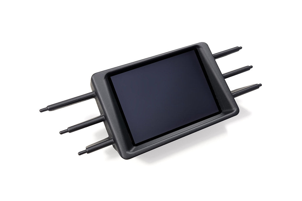 CANchecked MFD32 Gen2 3.2-inch multi-function display for Volkswagen B8 Passat (LHD) shown on a white background with OEM-style dashboard integration