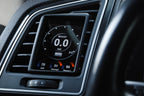 CANchecked MFD28 Gen2 2.8-inch multi-function display installed in a left-hand drive Volkswagen Bus T6, displaying real-time engine and vehicle data with OEM-style dashboard fitment.
