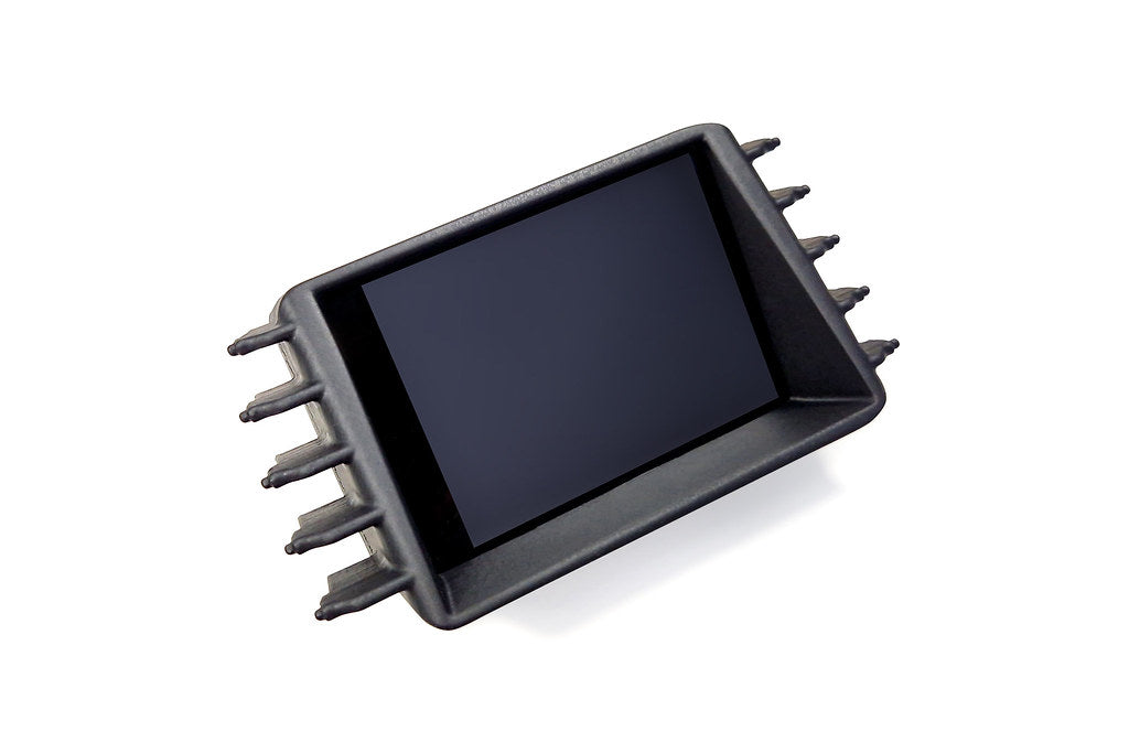 CANchecked MFD28 Gen2 2.8-inch multi-function display for Volkswagen MK3 Scirocco Facelift (LHD) shown on a white background with OEM-style dashboard integration.