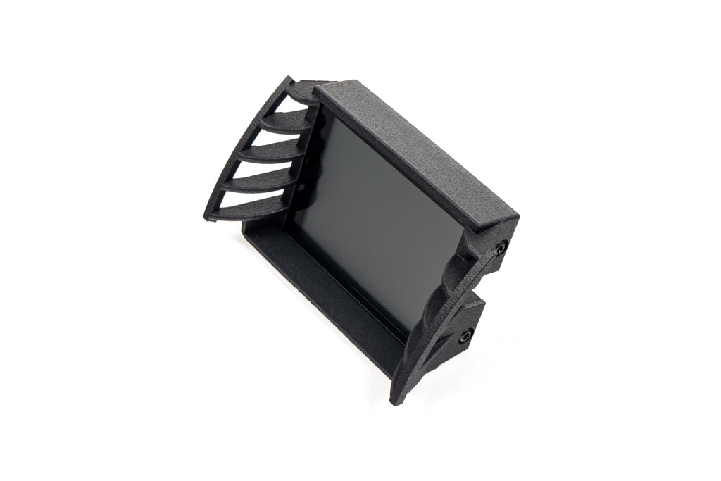 CANchecked MFD32 Gen2 3.2-inch multi-function display for Volkswagen MK5 Golf shown on a white background, featuring a vehicle-specific air vent integration, touchscreen interface, and real-time vehicle data monitoring.