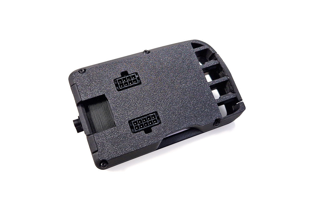 CANchecked MFD32 Gen2 3.2-inch multi-function display for Volkswagen MK5 Polo (LHD) shown on a white background with OEM-style dashboard integration.