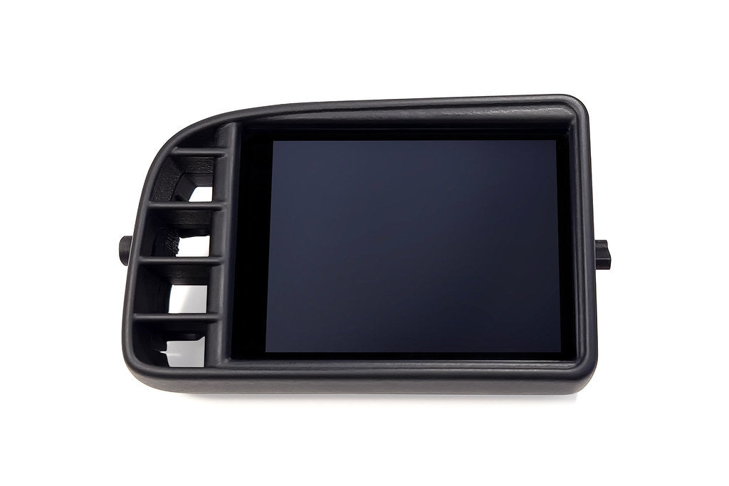 CANchecked MFD32 Gen2 3.2-inch multi-function display for Volkswagen MK5 Polo (LHD) shown on a white background with OEM-style dashboard integration.